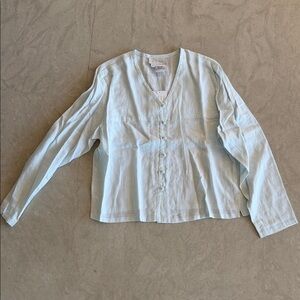 New vintage Light Blue Button-Up Blouse